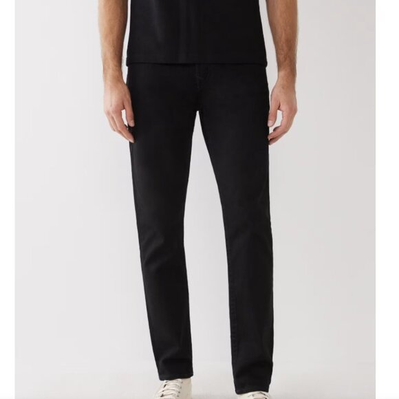 NWT TRUE RELIGION Men's Geno Relaxed Slim Black Jeans - Picture 2 of 16